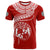 (TOKO ofA) Tonga Polynesian T Shirt Tonga Waves Mix Logo Red White LT13 Unisex Red - Polynesian Pride