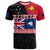 Papua New Guinea and New Zealand T Shirt Maori PNG and NZ LT13 Unisex Black - Polynesian Pride