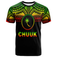Custom Chuuk Flag T Shirt Micronesia Style Reggae LT13 - Polynesian Pride