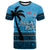 Custom Bula Fiji T Shirt Tapa LT6 Blue - Polynesian Pride