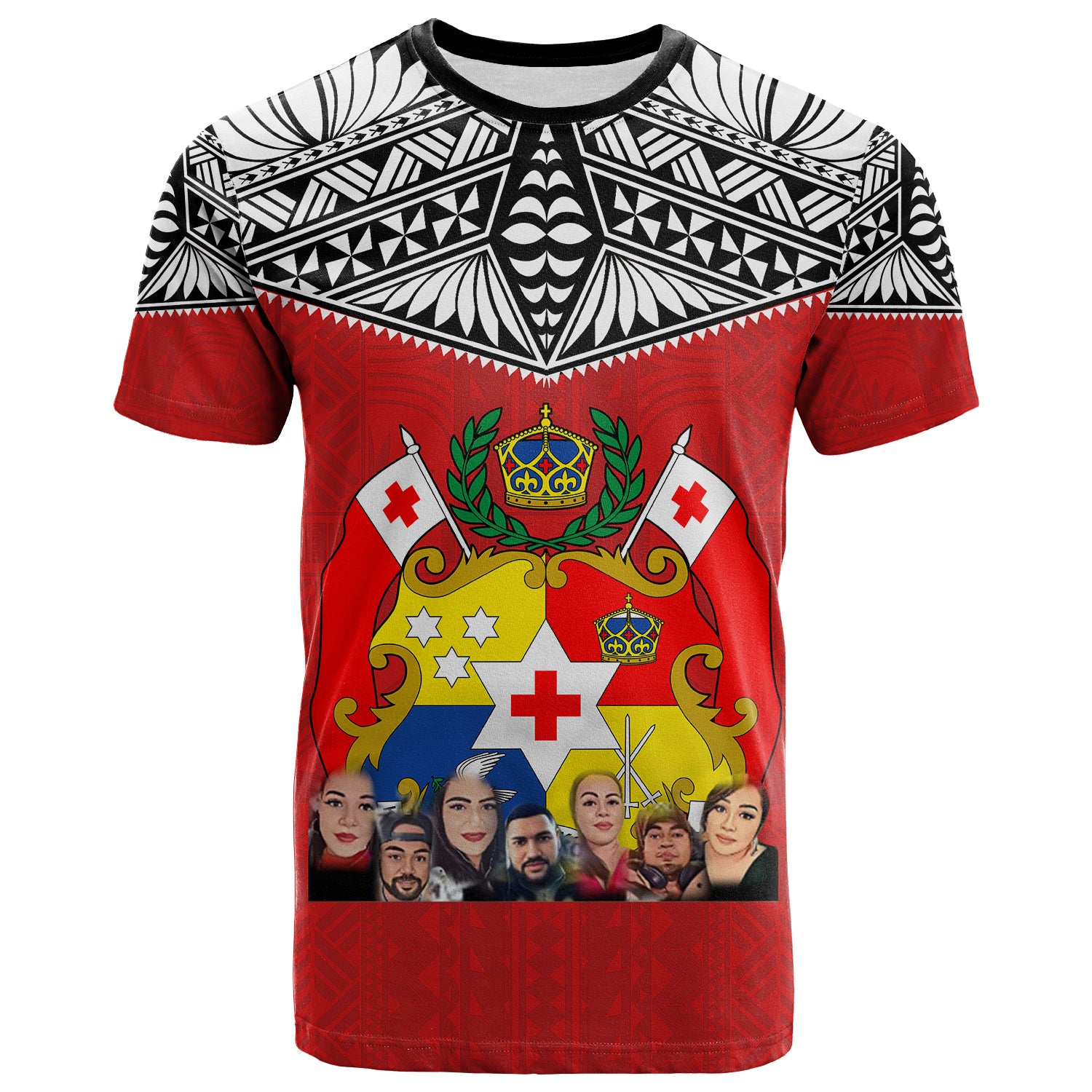 Custom Tonga T Shirt Mate Maa Tonga LT14 Unisex Black - Polynesian Pride