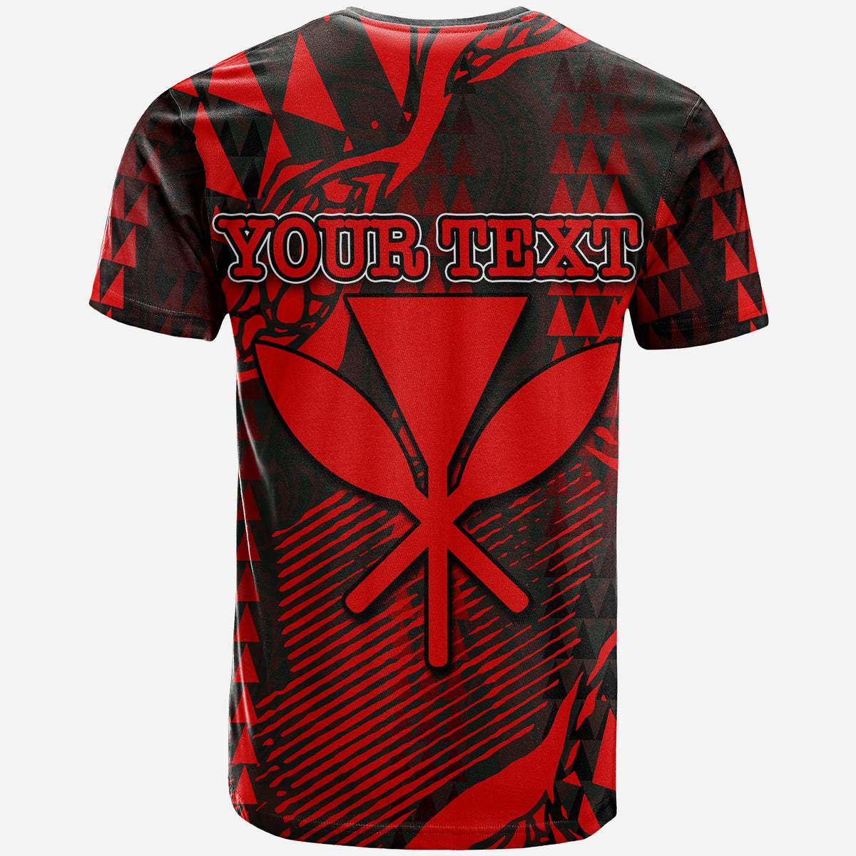 Custom Hawaii Kanaka Map T Shirt Red Style LT6 - Polynesian Pride