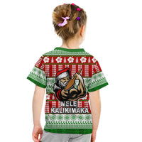 Hawaiian Santa Claus Warrior T Shirt KID Christmas LT6 - Polynesian Pride