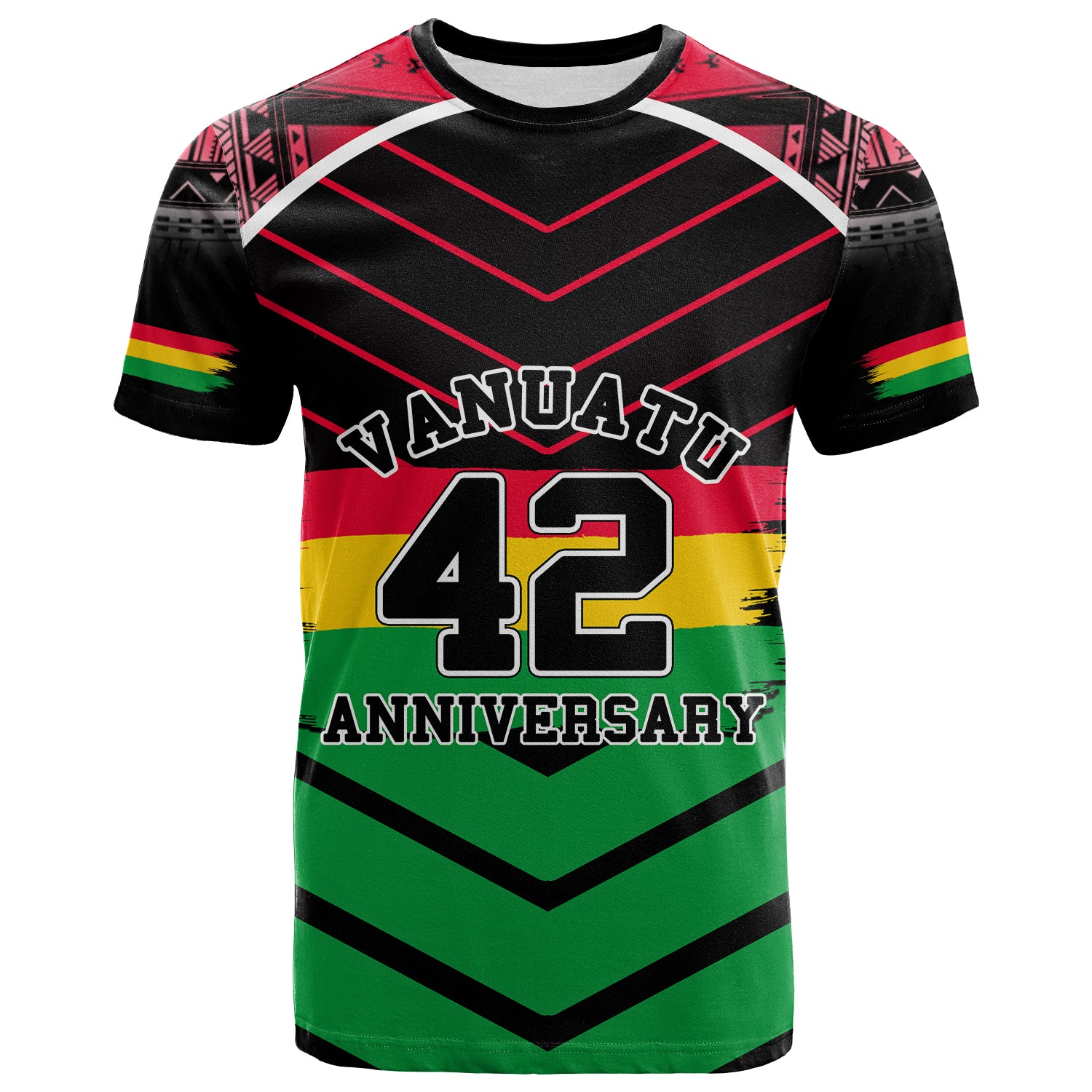 Polynesian Vanuatu 42 Anniversary T Shirt Custom LT6 Art - Polynesian Pride