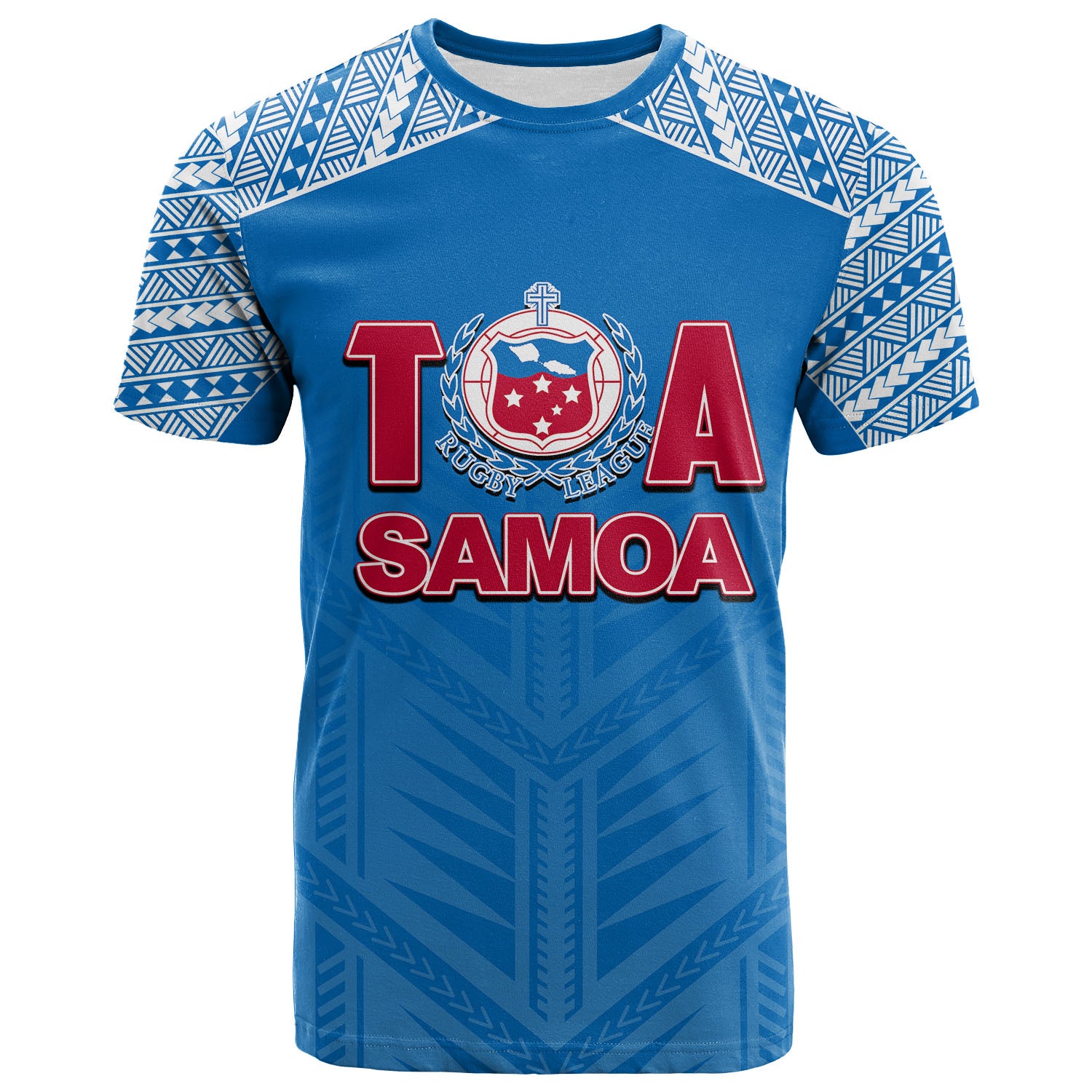 Toa Samoa Rugby T Shirt Blue Sky Jersey 2022 LT6 Blue - Polynesian Pride