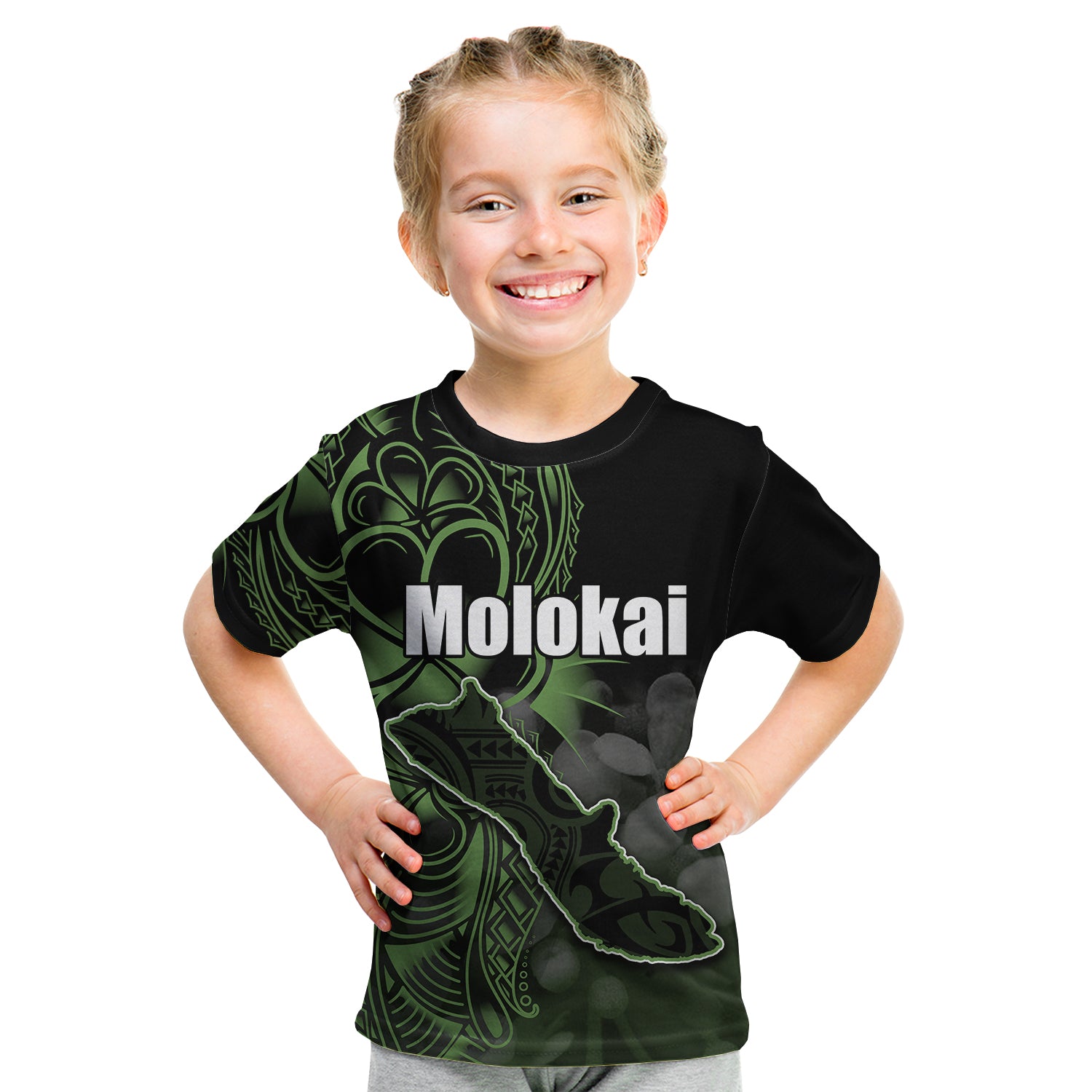 (Custom Personalised) Hawaiian Islands T Shirt Kid Molokai LT6 Youth XL Size14 - Polynesian Pride