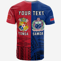 Custom TokoUso T Shirt Tonga and Samoa Together LT13 - Polynesian Pride