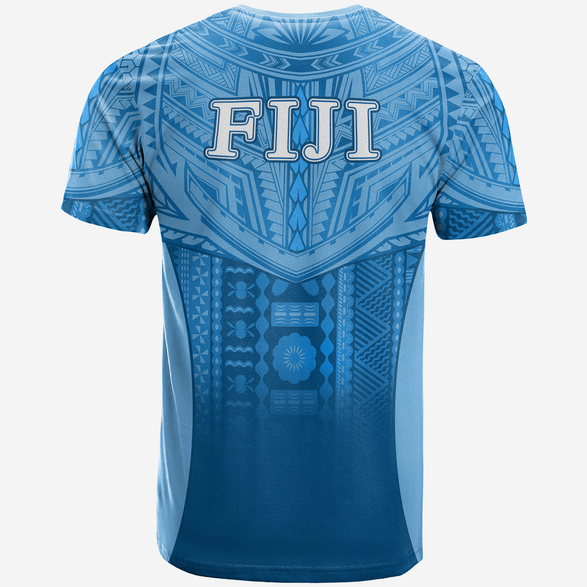 Fiji Faithful T Shirt Version Blue LT13 - Polynesian Pride