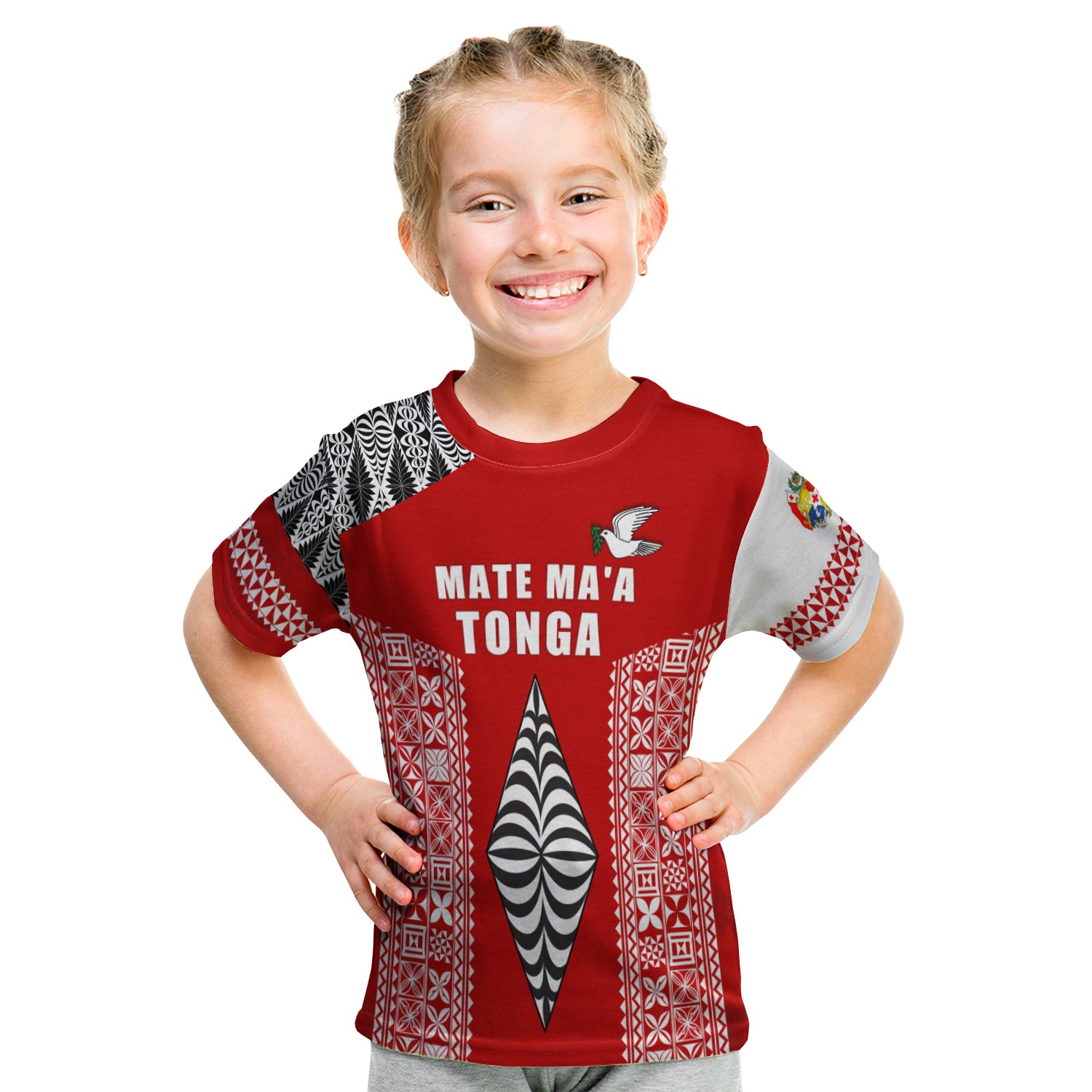 Tonga Rugby T Shirt Kid - Mate Ma'A Tonga LT13 - Polynesian Pride