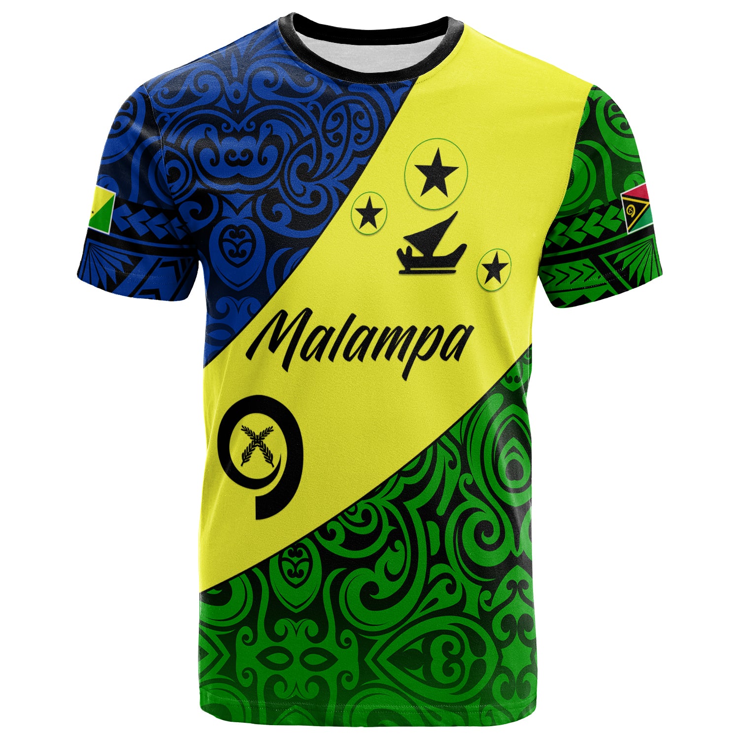 Malampa Province T Shirt Vanuatu Pattern LT13 Unisex Yellow - Polynesian Pride