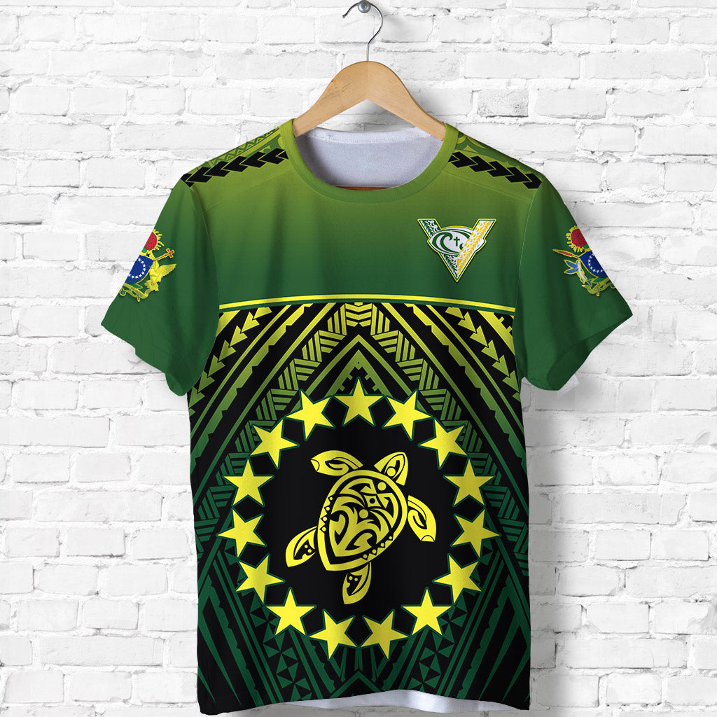 The Kukis T Shirt Cook Islands Rugby LT13 Unisex Green - Polynesian Pride