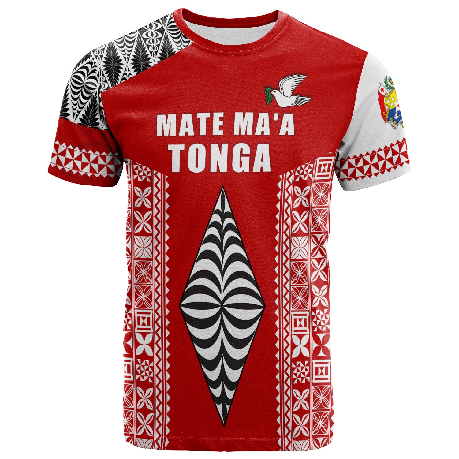 Tonga Rugby T Shirt Mate Maa Tonga LT13 Unisex Red - Polynesian Pride