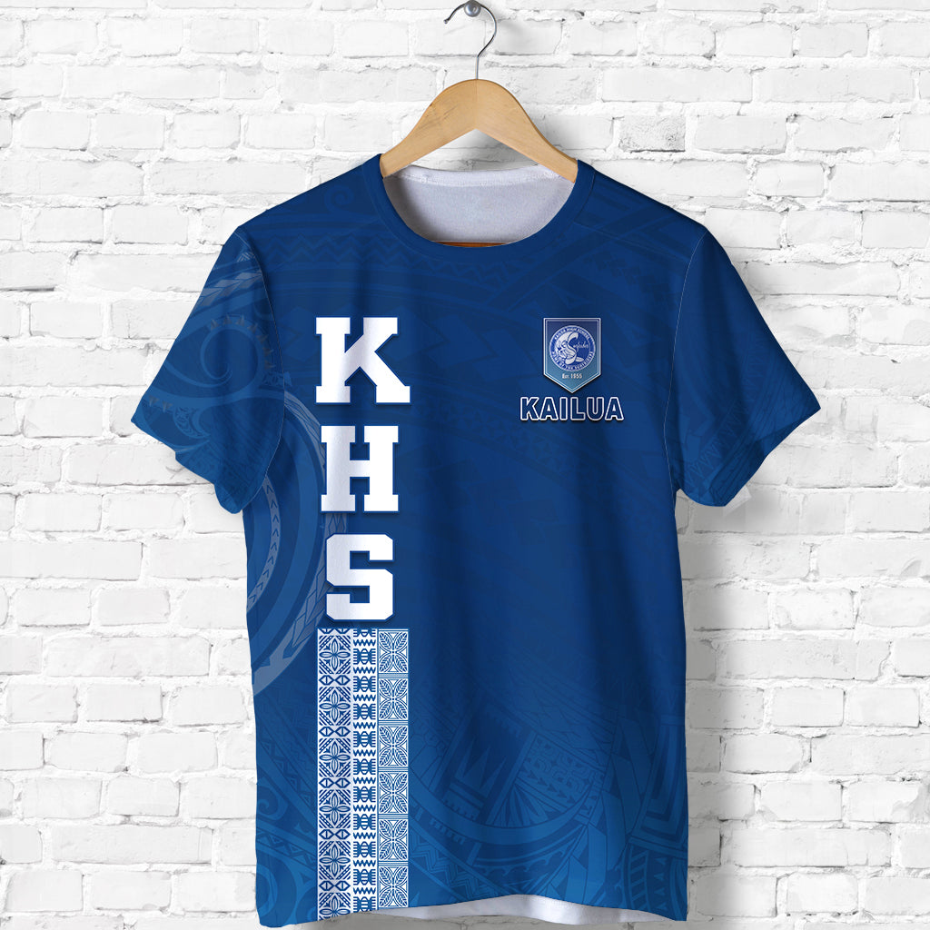 Custom Kailua High School T Shirt KHS Hawaii Pattern LT13 - Polynesian Pride