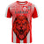 Football LABASA FA T Shirt Red Lion Fiji LT13 Unisex Red - Polynesian Pride
