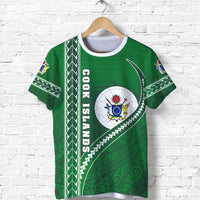 Cook Islands Rugby T Shirt Simple Style Green Unisex Green - Polynesian Pride