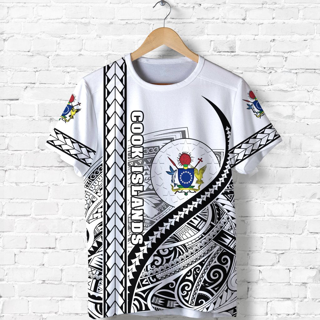 Cook Islands Rugby T Shirt Simple Unisex White - Polynesian Pride