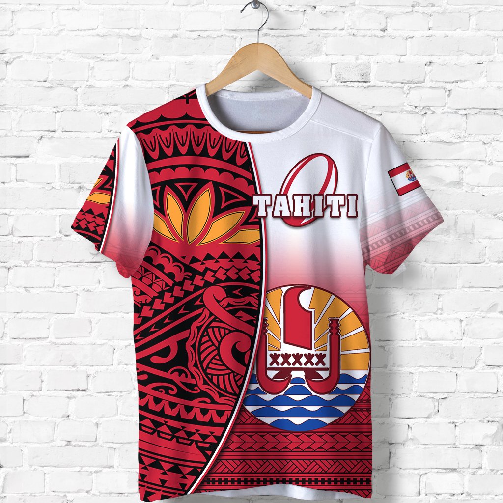 Tahiti Rugby T Shirt Impressive Unisex Red - Polynesian Pride