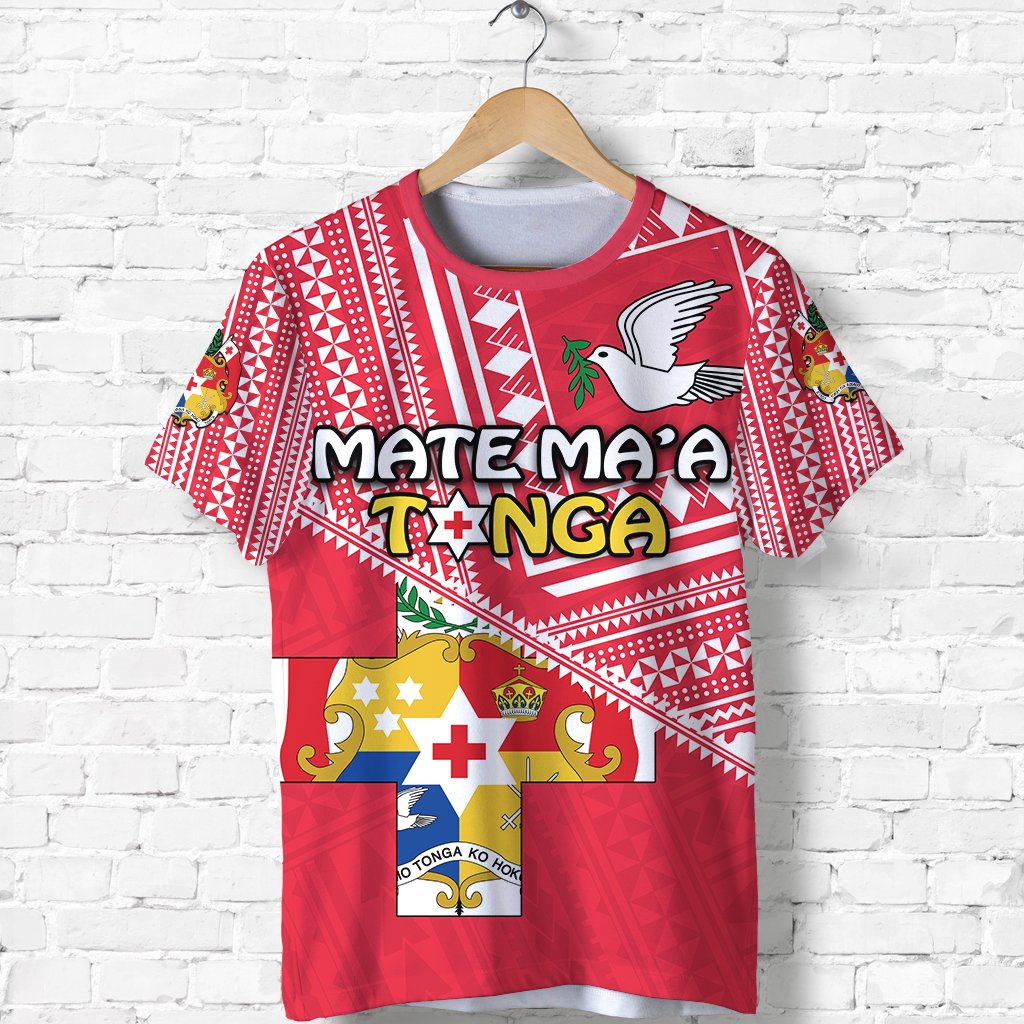 Mate Maa Tonga T Shirt Coat Of Arms Unisex Red - Polynesian Pride