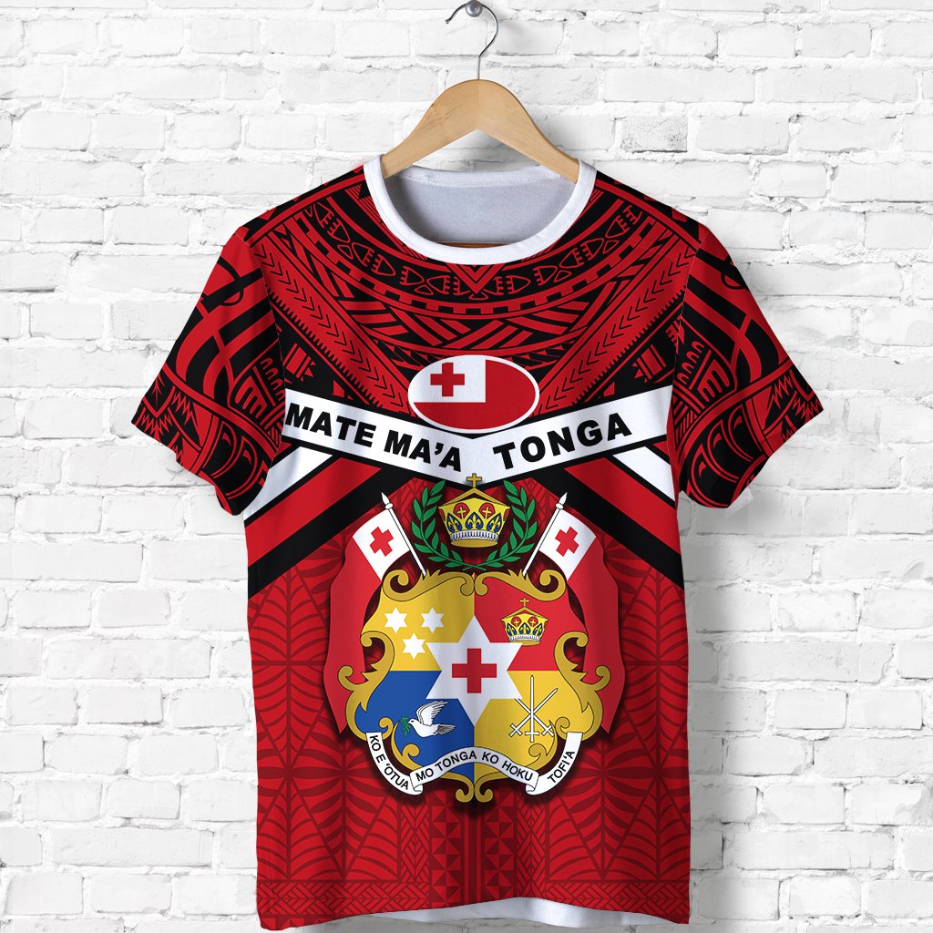 Tonga Rugby T Shirt Mate Maa Tonga Unisex Red - Polynesian Pride