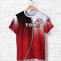 Custom Tonga Rugby T Shirt Impressive Version Custom Text and Number - Polynesian Pride