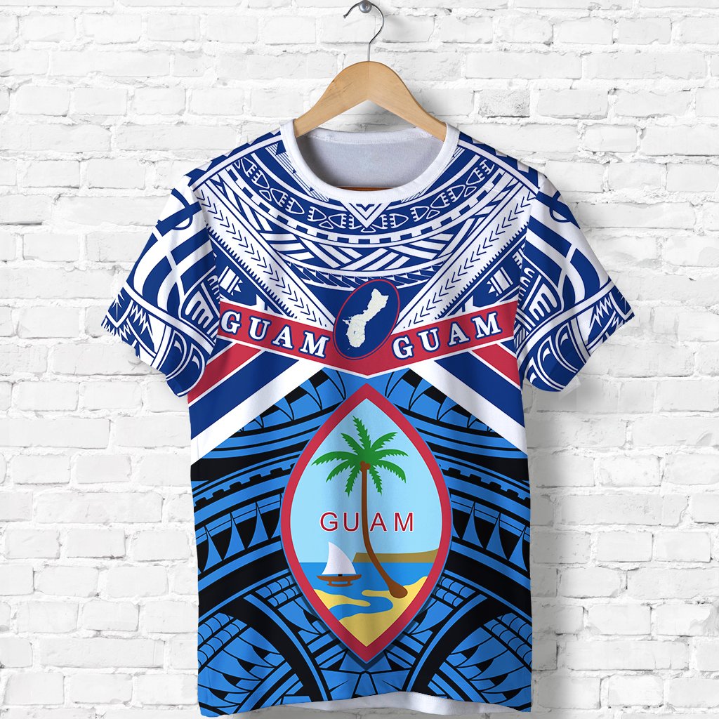 Guam Rugby T Shirt Spirit Unisex Blue - Polynesian Pride