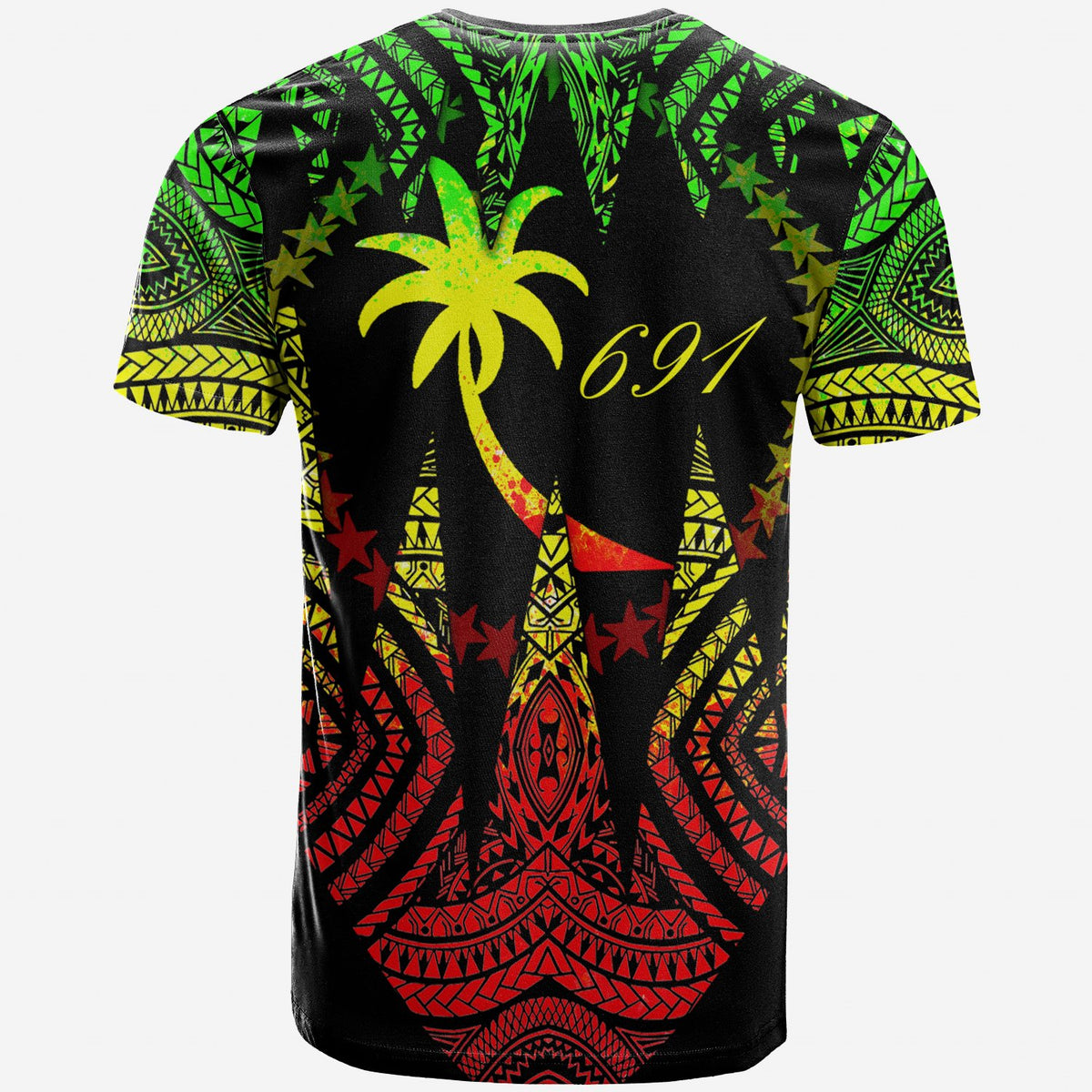 Chuuk Custom T Shirt Micronesian Teeth Shark Style Reggae - Polynesian Pride