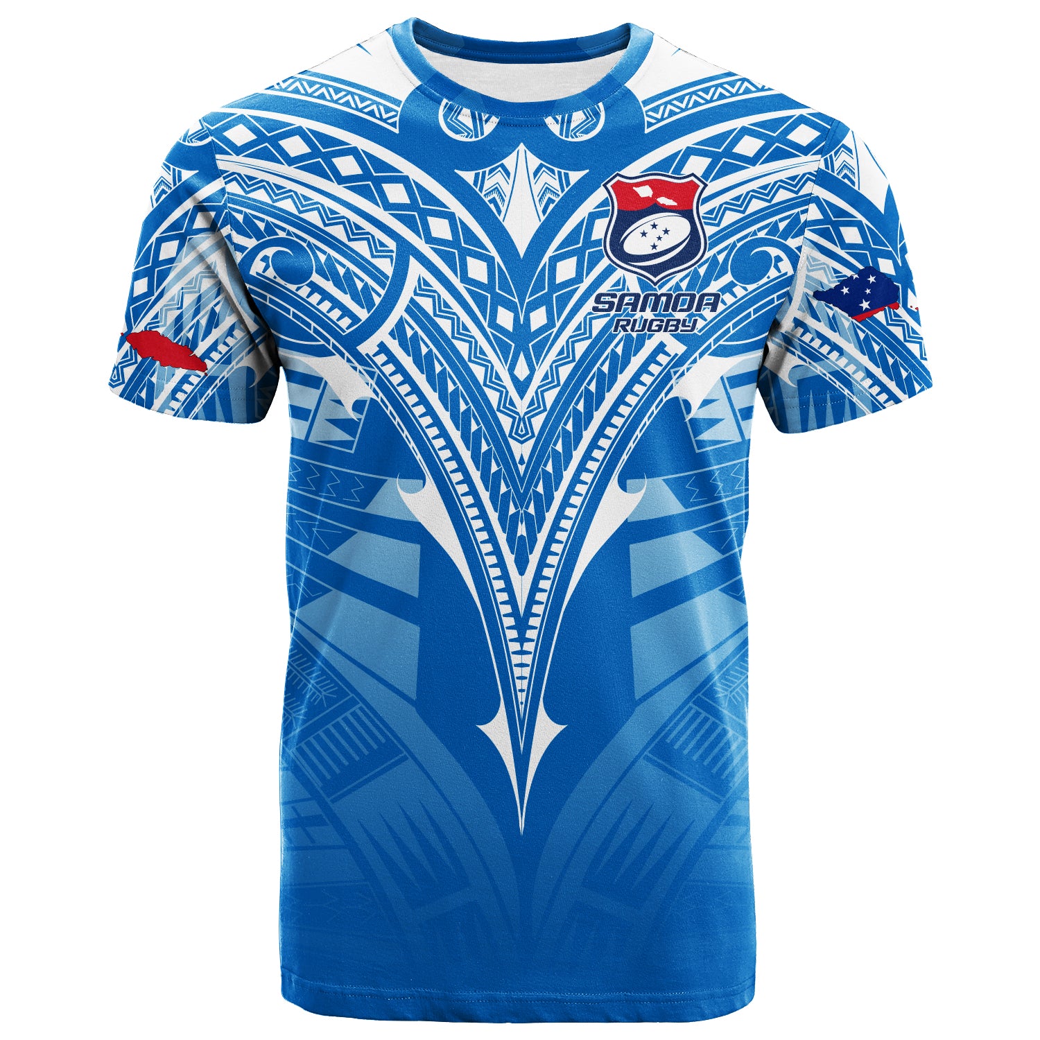 Samoa Rugby Toa Samoa Blue Style T Shirt LT2