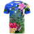 South Sea Islanders Kanakas Hibiscus Polynesia T Shirt LT2 BLUE - Polynesian Pride