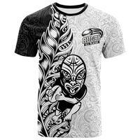 Custom New Zealand Maori All Black Rugby T Shirt LT2 - Polynesian Pride