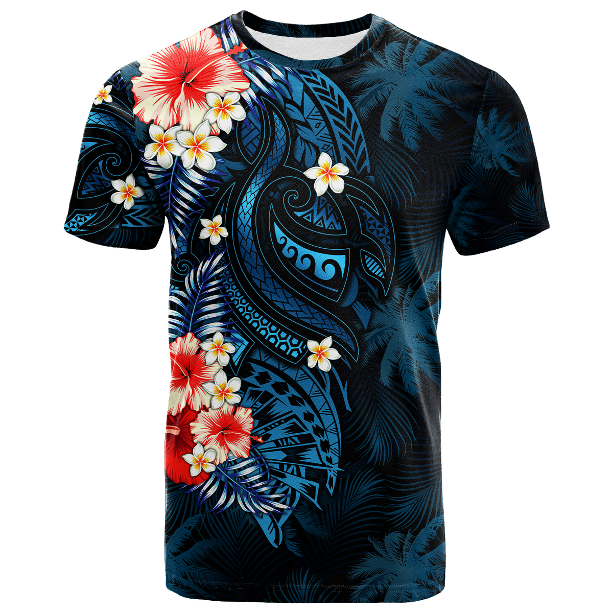 Pitcairn Islands Coconut Tree Turtle Polynesia T Shirt LT2 WHITE - Polynesian Pride