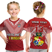 (Custom Text and Number) Tonga Rugby MMT T Shirt Ngatu Mate Maa Tonga Special LT13 - Polynesian Pride