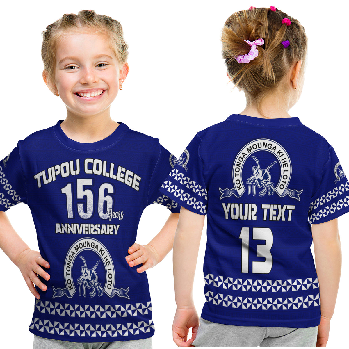 (Custom Text and Number) Tonga Tupou College Toloa T Shirt KID 156 Years Anniversary Tongan Ngatu LT13 - Polynesian Pride