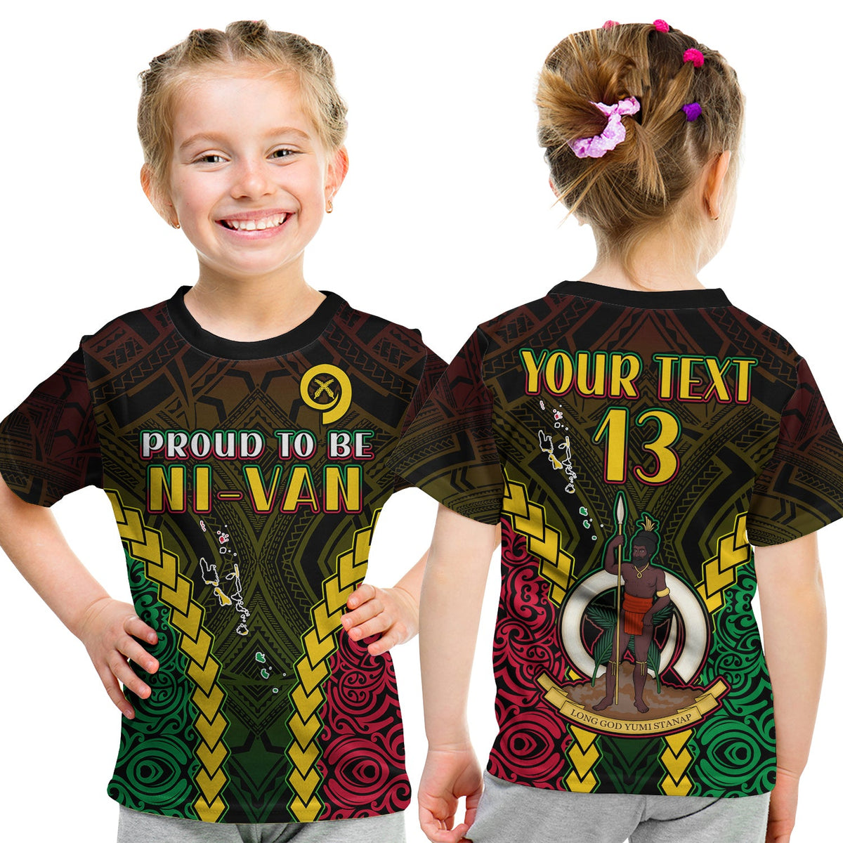 (Custom Text and Number) Vanuatu Indigenous T Shirt Proud To Be Ni Vanuatu Polynesian Pattern LT13 - Polynesian Pride