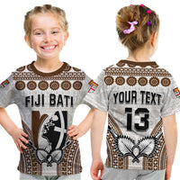 Custom Text and Number Fiji Rugby Bati T Shirt Proud Tapa Pattern LT13 - Polynesian Pride