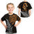 (Custom Personalised) Leo Zodiac Style Maori T Shirt Kid Orange Lion LT13 - Polynesian Pride