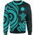 Nauru Sweater - Turquoise Tentacle Turtle Unisex Turquoise - Polynesian Pride