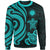 Northern Mariana Islands Sweater - Turquoise Tentacle Turtle Unisex Turquoise - Polynesian Pride