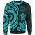 Palau Sweater - Turquoise Tentacle Turtle Unisex Turquoise - Polynesian Pride