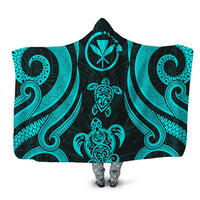 Hawaii Hooded Blanket - Turquoise Tentacle Turtle Hooded Blanket Turquoise - Polynesian Pride