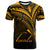 Tuvalu T-Shirt - Gold Color Cross Style
