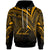 Tuvalu Hoodie Gold Color Cross Style Unisex Black - Polynesian Pride