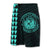 Hawaii Kakau Polynesian Coat Of Arms Board Shorts - Turquoise - Polynesian Pride