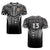 Custom Fiji Faithful T Shirt Version Black Custom Text and Number LT13 Unisex Black - Polynesian Pride