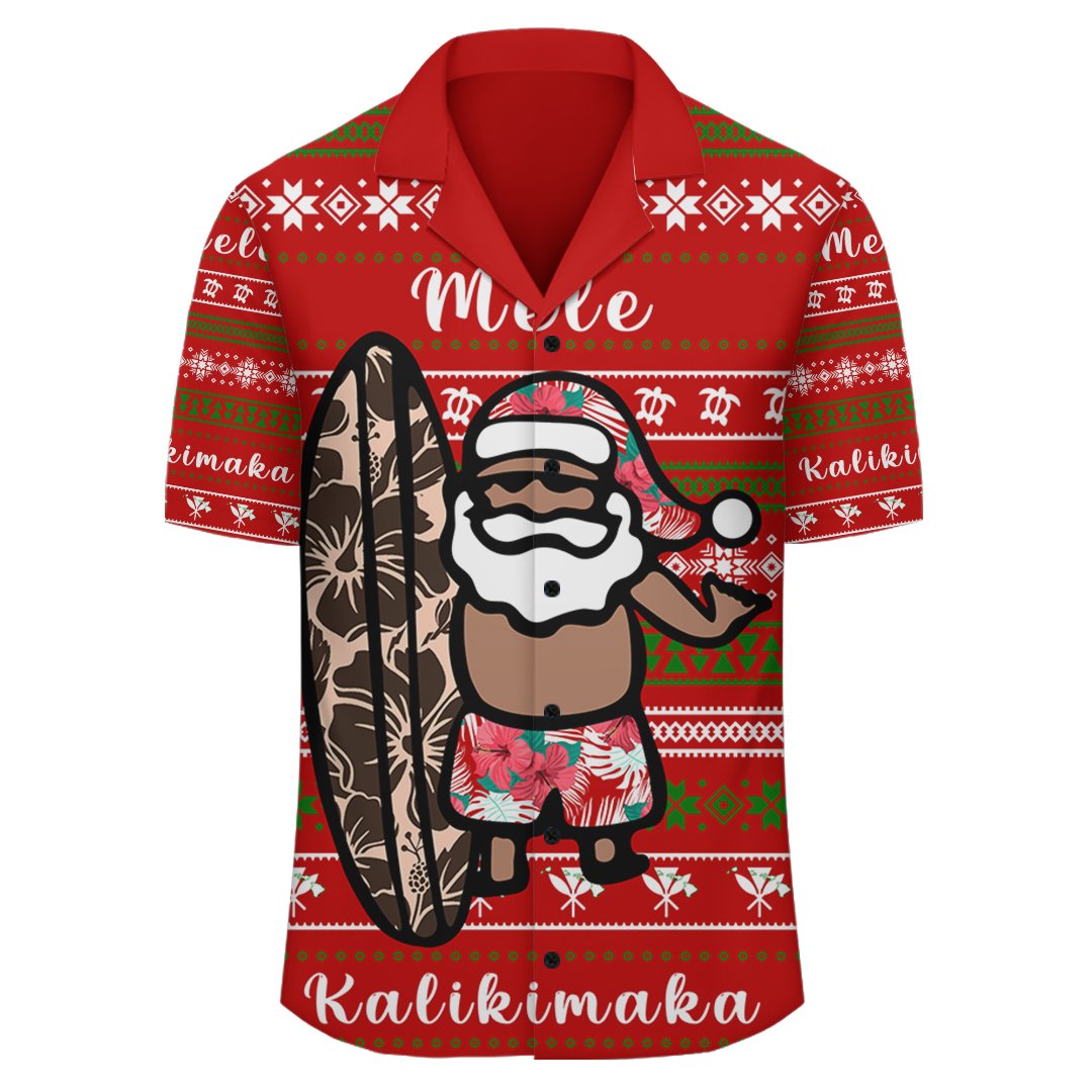 Hawaii Christmas Santa Claus Surf Hawaiian Shirt - Fun Style - AH - Polynesian Pride