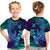 (Custom Personalised) Polynesian T Shirt KID Purple Paradise Hawaiian Tribal Hammerhead Shark LT14 - Polynesian Pride