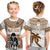 Custom Text And Number Fiji Rugby T Shirt KID Pacific The Bati Brown Fijian Tapa LT14 - Polynesian Pride
