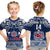 (Custom Personalise Text and Number) Samoa Rugby T Shirt KID Toa Samoa Pacific Sporty LT14 Blue - Polynesian Pride