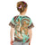 Hawaii T Shirt KID Polynesian Shark And Sea Turtle Dreamy Turquoise Artsy LT14 - Polynesian Pride