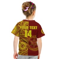 (Custom Text and Number) Tonga High School T Shirt Class of Year Tongan Ngatu Pattern LT14 - Polynesian Pride