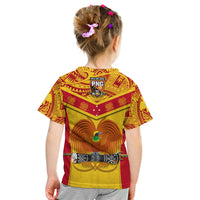 Papua New Guinea Rugby T Shirt KID PNG Kumuls Bird Of Paradise Yellow LT14 - Polynesian Pride
